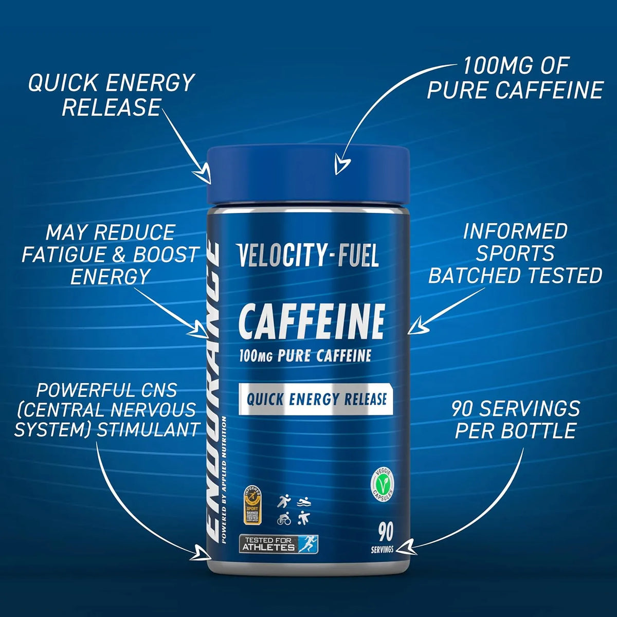 Endurance Caffeine Capsules 100mg