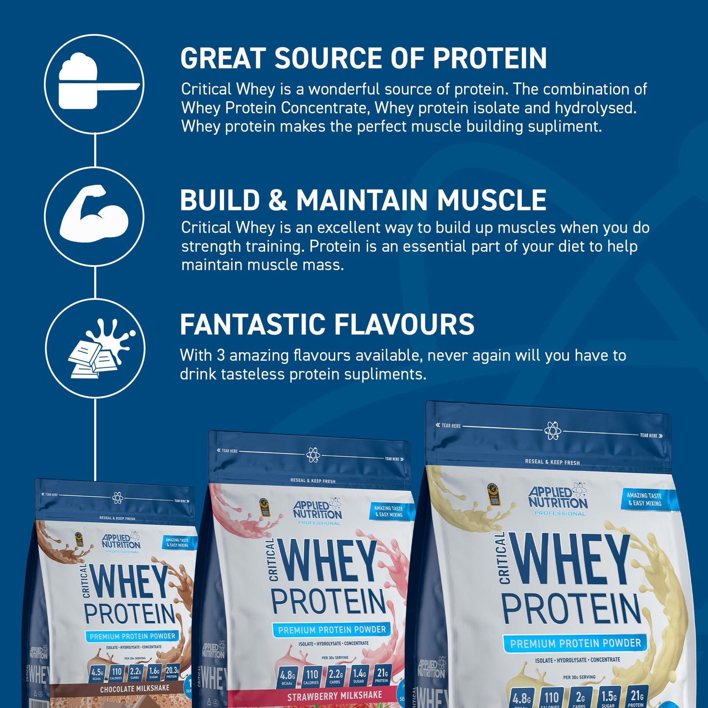 Critical Whey Protein 450g (15 Servings)