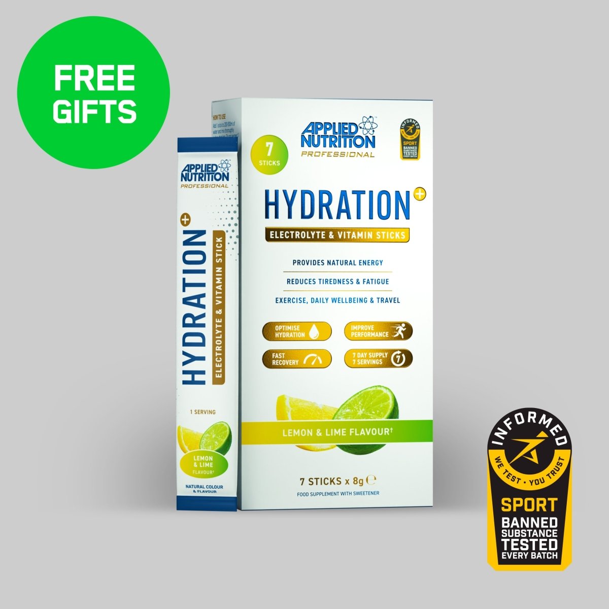 Hydration+ Electrolyte & Vitamin Powder Stick Pack
