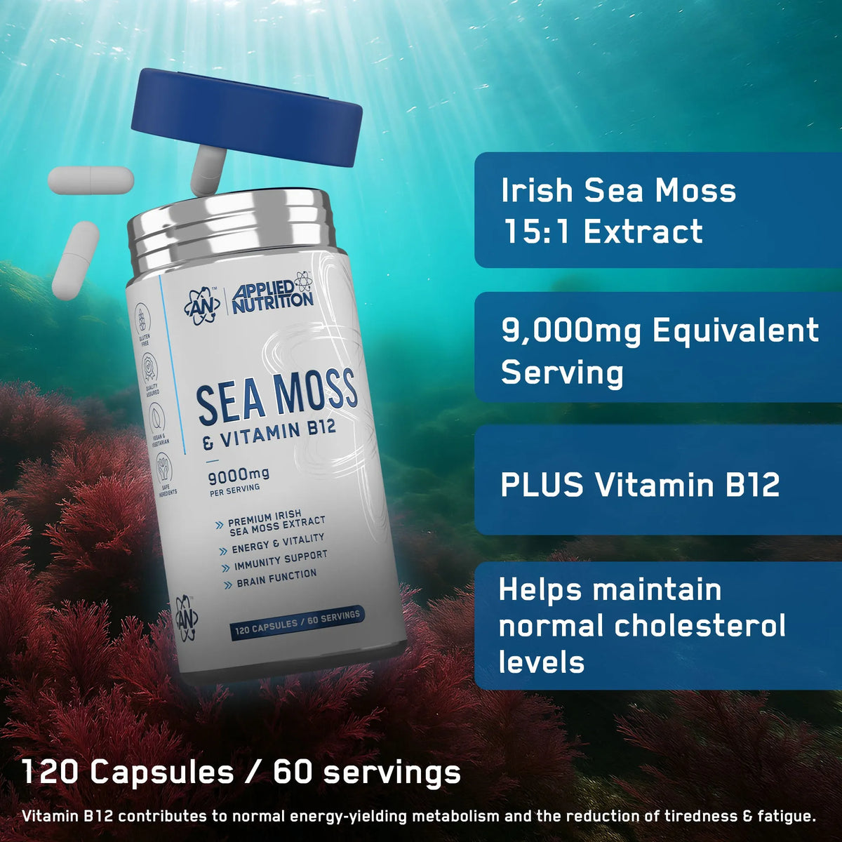 Sea Moss & Vitamin B12 Capsules